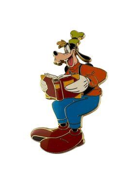 Disneyland Resort Paris Goofy Reading Collectible Gold Back Pin